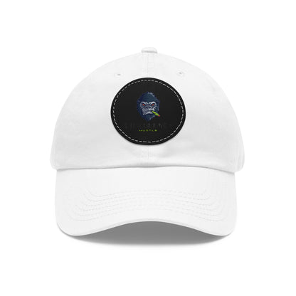 Dad Hat with Leather Patch (Round)