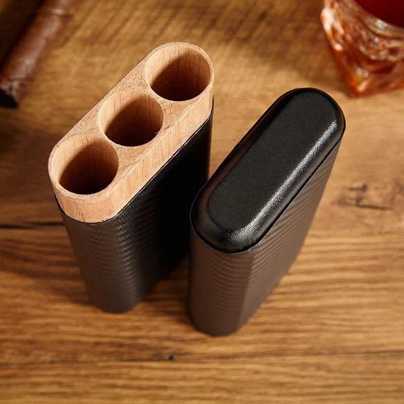 Portable Carbon Fiber Cigar Case