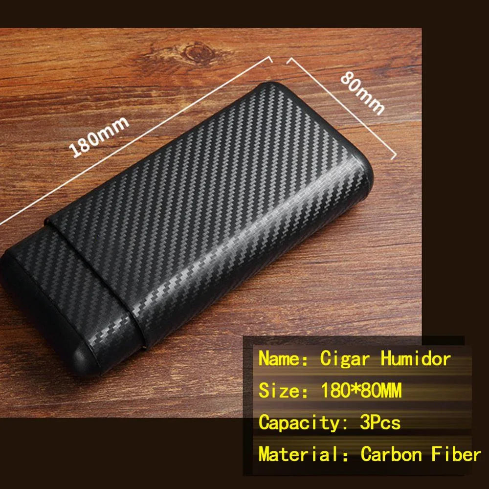 Portable Carbon Fiber Cigar Case